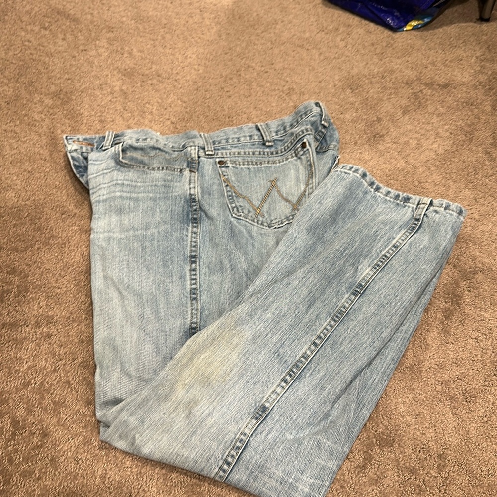 Wrangler Relaxed Boot Blue Jeans Denim Wash 34x34